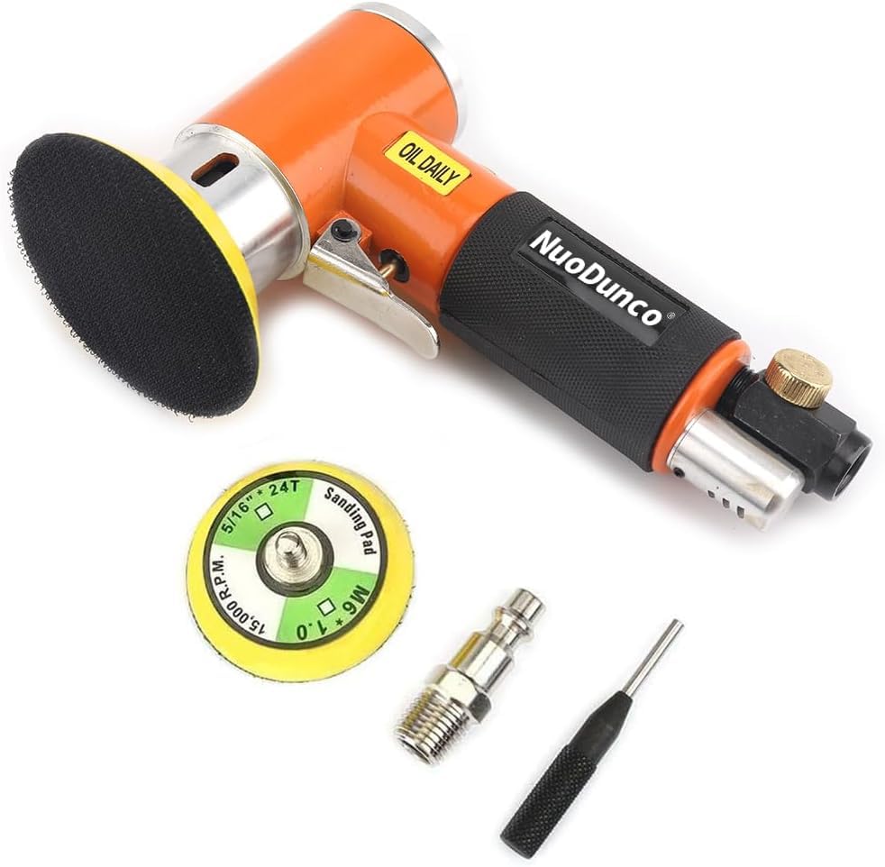 Druckluft Exzenterschleifer Mini 50mm 75mm Poliermaschine Auto Polierer Set Nur Druckluftschleifer,
