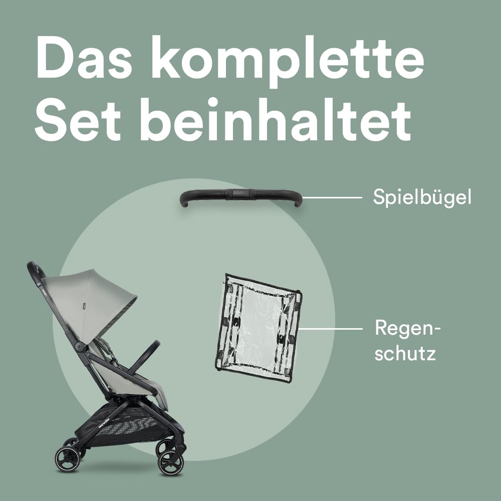 Easywalker Rockey S Reisebuggy & Kinderwagen 0-22 kg, Cabin Size, Automatisch Faltbar, Leicht & Komp