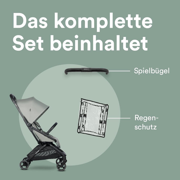 Easywalker Rockey S Reisebuggy & Kinderwagen 0-22 kg, Cabin Size, Automatisch Faltbar, Leicht & Komp