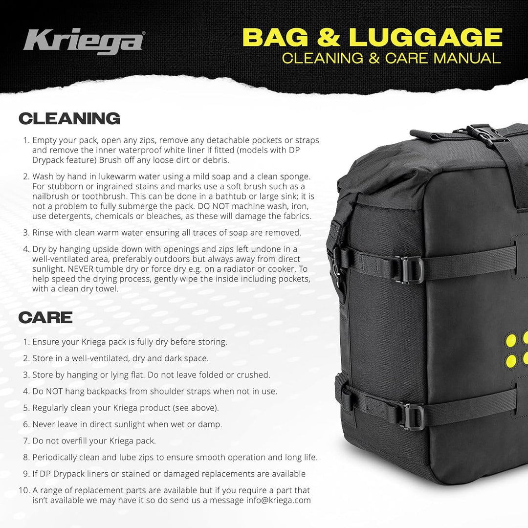 Kriega Hecktasche Motorrad Motorradtasche Aufsatz-/Hecktasche/Tankrucksack US-10 Drypack wasserdicht