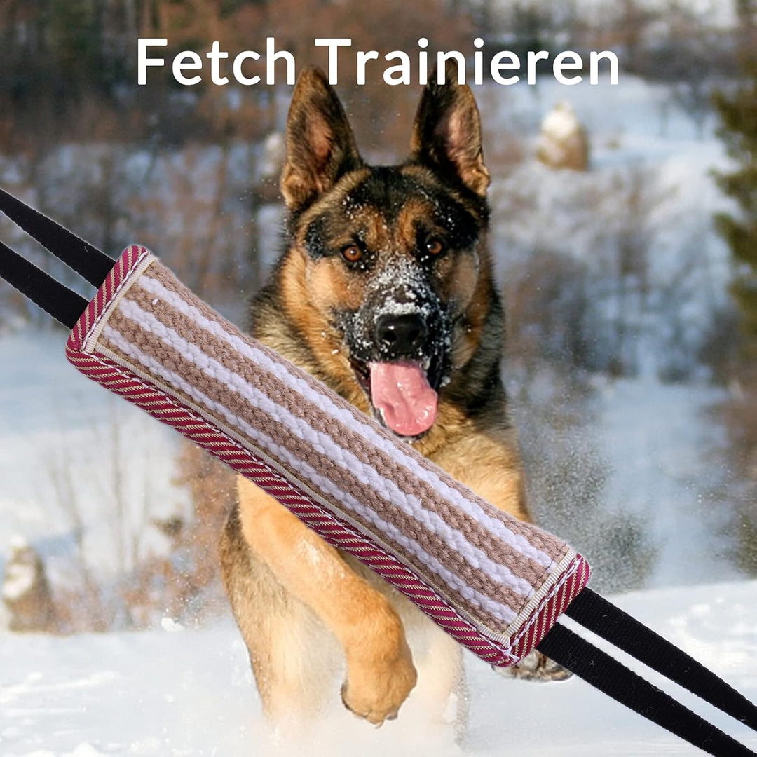 2 Stück Beisswurst für Hunde, Jute Beisswurst Training mit 2 Griff, Tauziehen und Zerrspiele mit Hun
