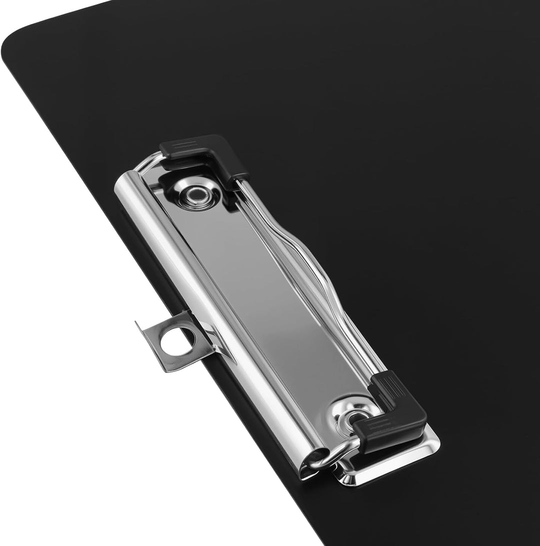 FUNSUEI 15 Stück Kunststoff Klemmbrett A4, 31,5 x 22,5cm Schwarz Schreibbrett für Büro, Lager