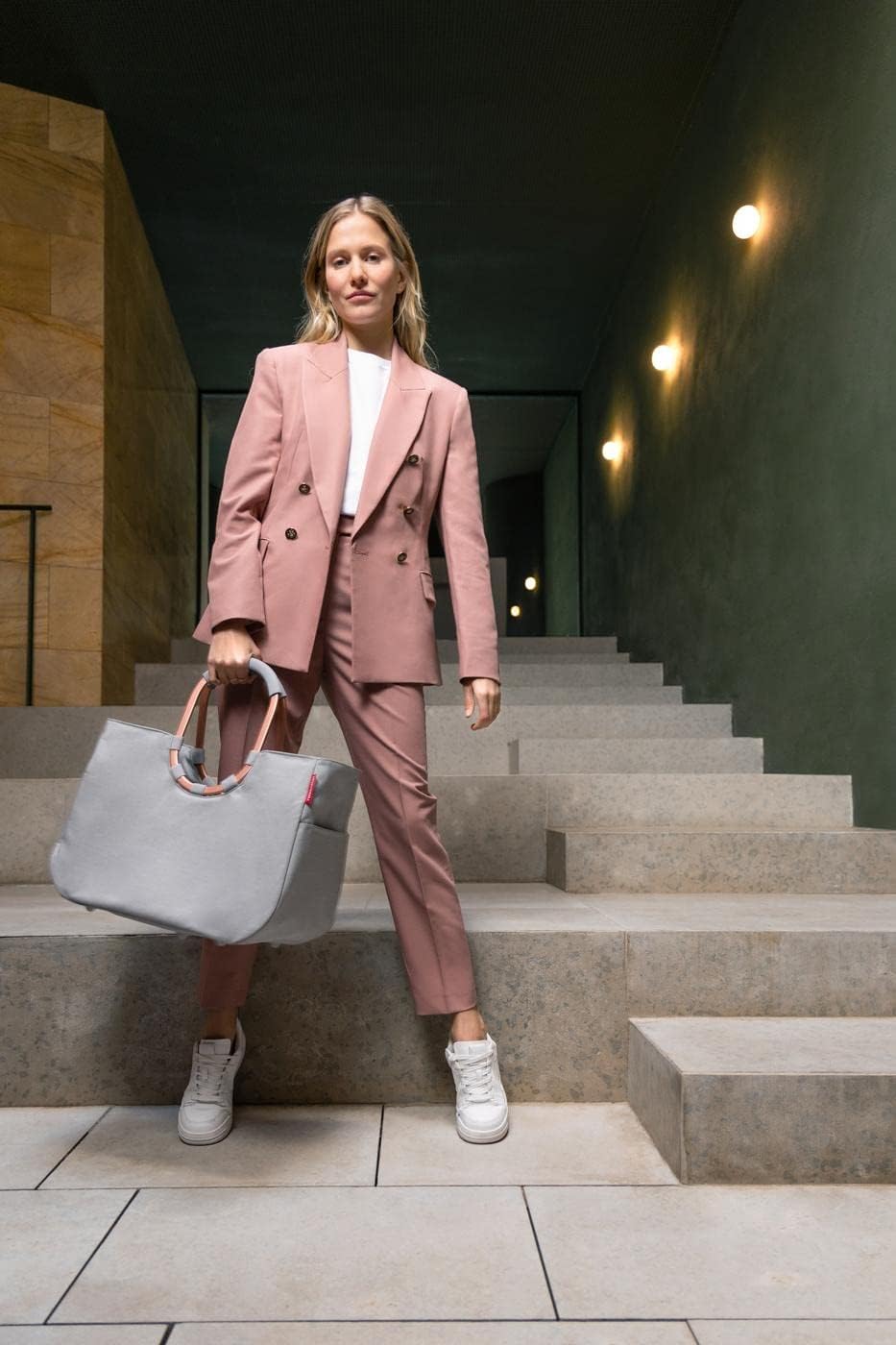 reisenthel loopshopper L – Stabile Tasche mit praktischen Fächern aus recycelten PET-Flaschen – Char