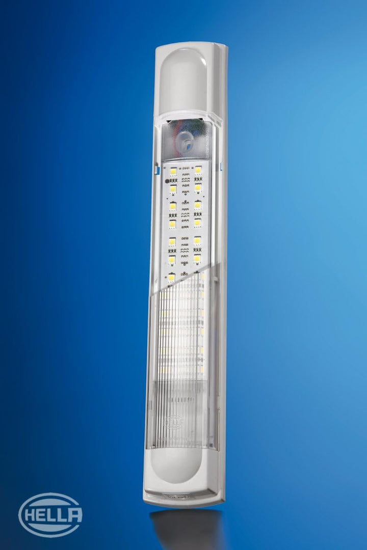 HELLA - Innenraumleuchte - LED - 12/24V - 4.8W - LED - 4000K - Anbau - Lichtscheibenfarbe: glasklar