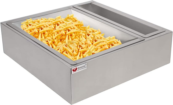 Beeketal 'BPAS-2' Profi Gastro Pommes Abtropfschale aus Edelstahl 3-teilig (Frittierseiher Grundgest