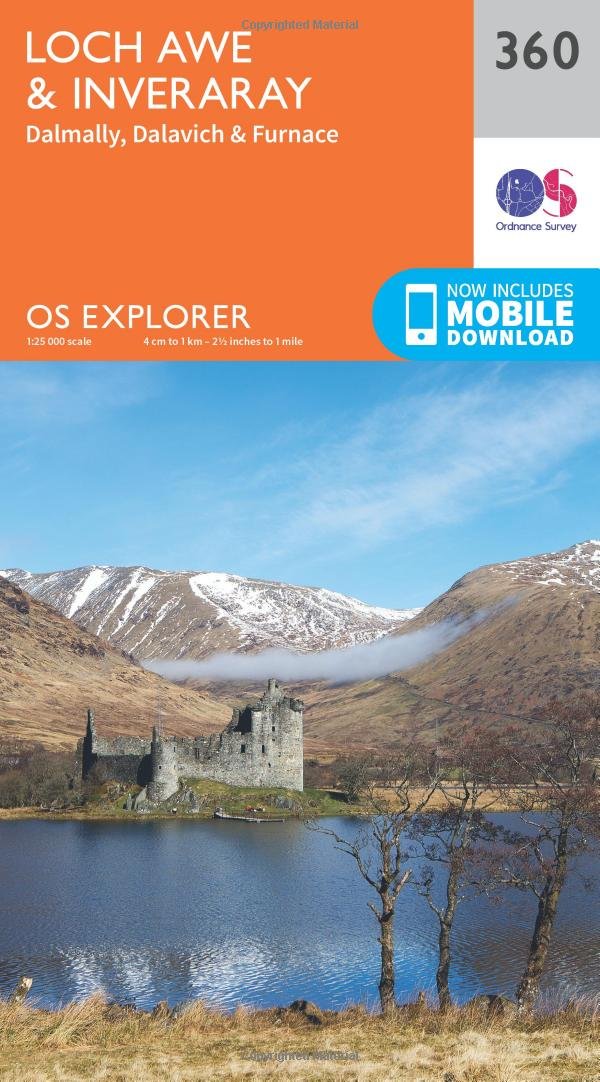 Loch Awe and Inveraray (OS Explorer Map, Band 360), Karte