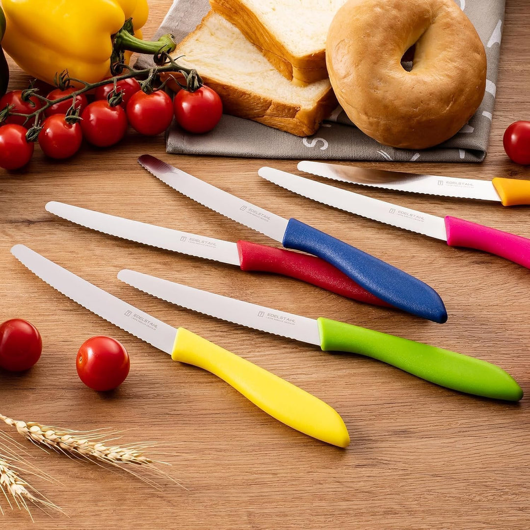 targzier Frühstücksmesser 6er-Set, superscharf,Brotmesser mit Wellenschliff,Frühstücksmesser,Profi-T