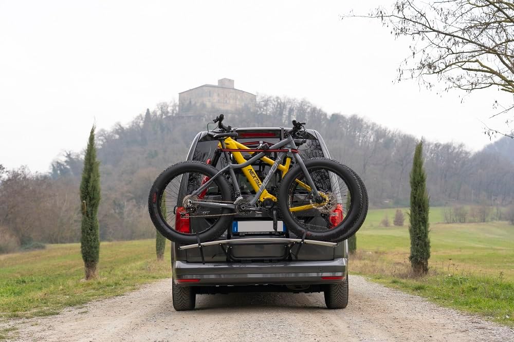 Portabici Posteriore COBRAP per 2 E-Bike Acciaio Argento