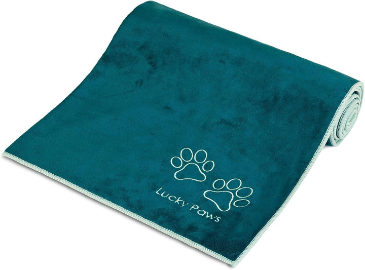 Lucky Paws® Hundehandtuch - 140x70cm XL Hundehandtuch extra saugfähig - schnell trocknend, luxuriös