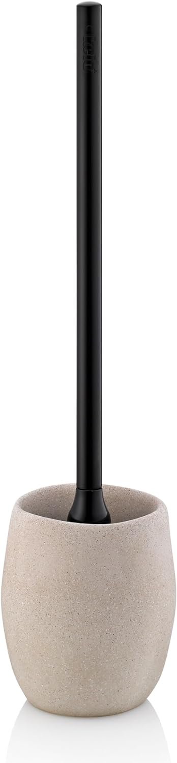 kela WC-Garnitur Roda, Ø 10,5 cm, Zement, beige, Kunststoffgriff, 23681 Beige WC-Garnitur, Beige WC-