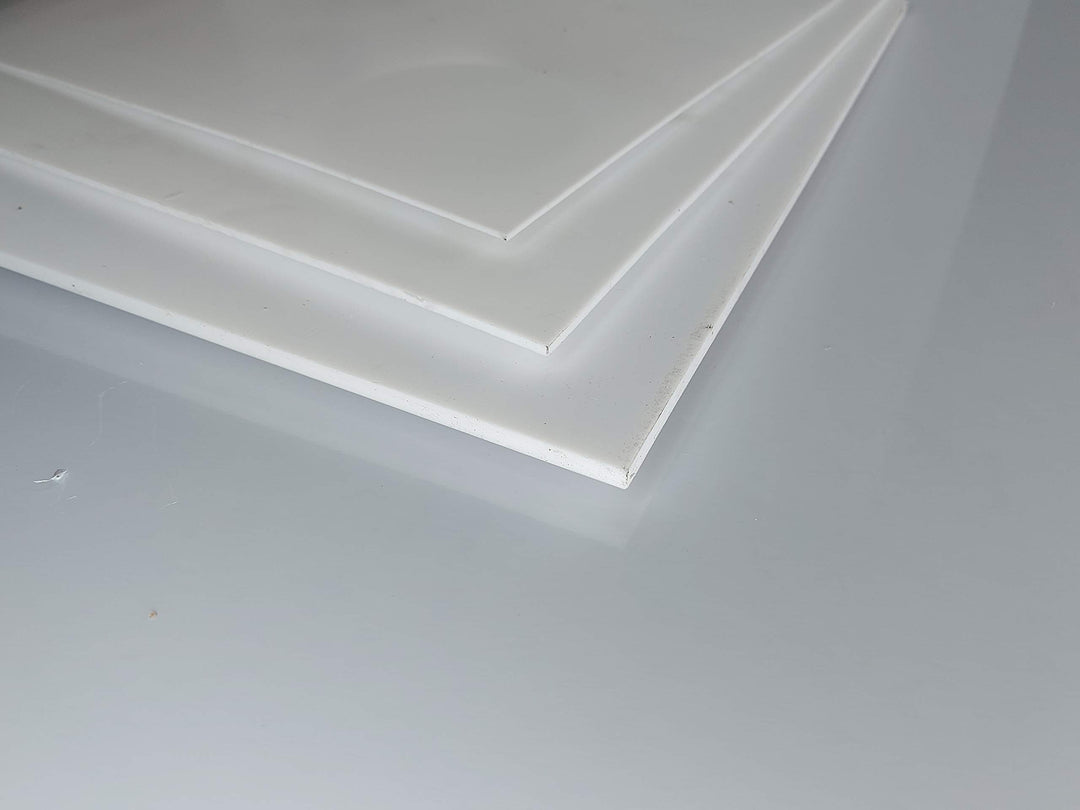 Platte aus PTFE, weiss, 1200 x 50 x 6 mm (Teflon) Zuschnitt PTFE Dichtung