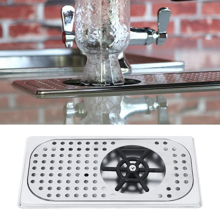 Liukouu Pitcher Rinser, 114 Mm Durchmesser G1 / 2Inch Rostfreier Stahl Cup Washer Reiniger GlasspüLe