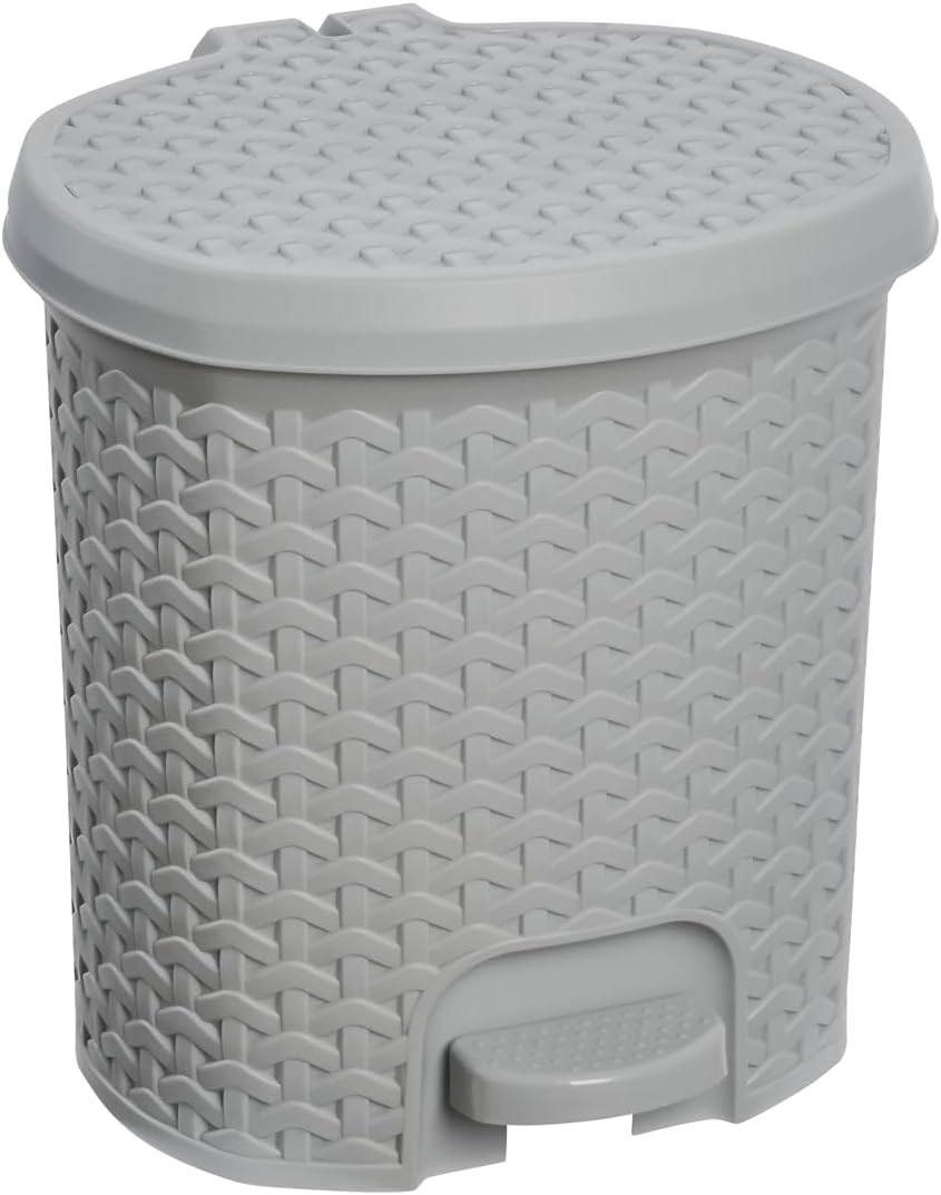 keeeper Treteimer, Mülleimer mit Tretpedal, 5,5 l, 22,5 x 24 x 26 cm, Tjark, Grau (Nordic Grey) Nord