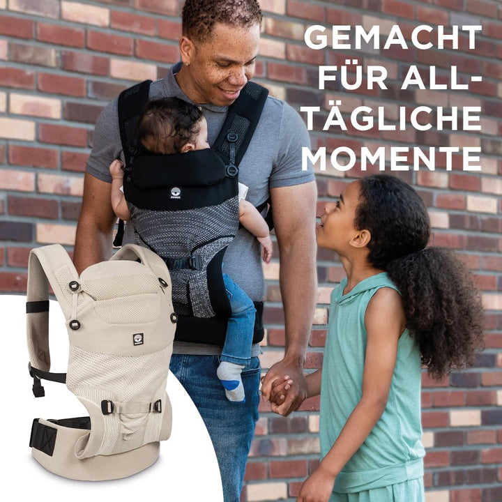 Dooky Carrier Terra Nova, Babytrage Neugeborene ab Geburt, Ergonomische Babytrage 0-3 Jahre, 3.5-15