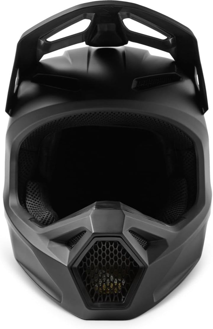 Fox Motocross-Helm V1 Solid Matte Black Schwarz XXL, Schwarz XXL