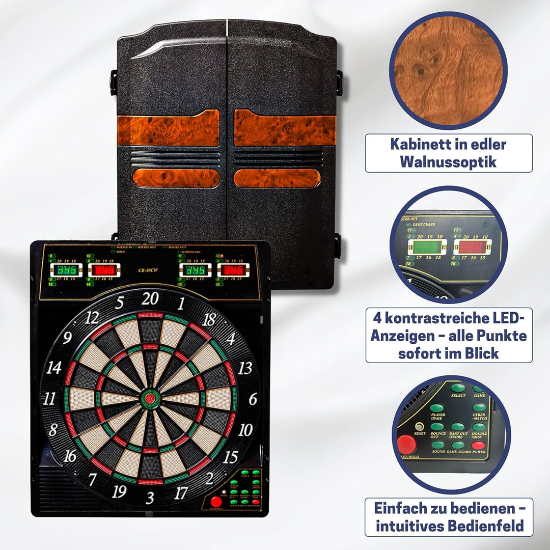 Best Sporting Dartscheibe elektronisch Oxford Evolution I Dartscheibe elektronisch mit LED-Anzeigen