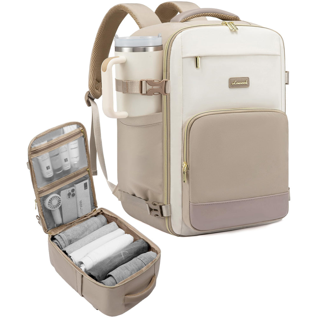 LOVEVOOK Handgepäck Rucksack, Rucksack Handgepäck Flugzeug, Gross Reiserucksack Damen Spritzwasserfe