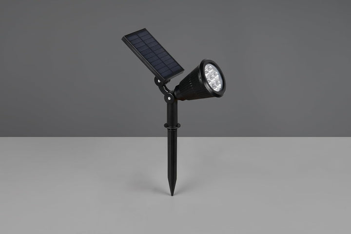 Reality Leuchten LED Solar Aussen Strahler Festival R84756232, Kunststoff Schwarz matt, inkl. 1 Watt