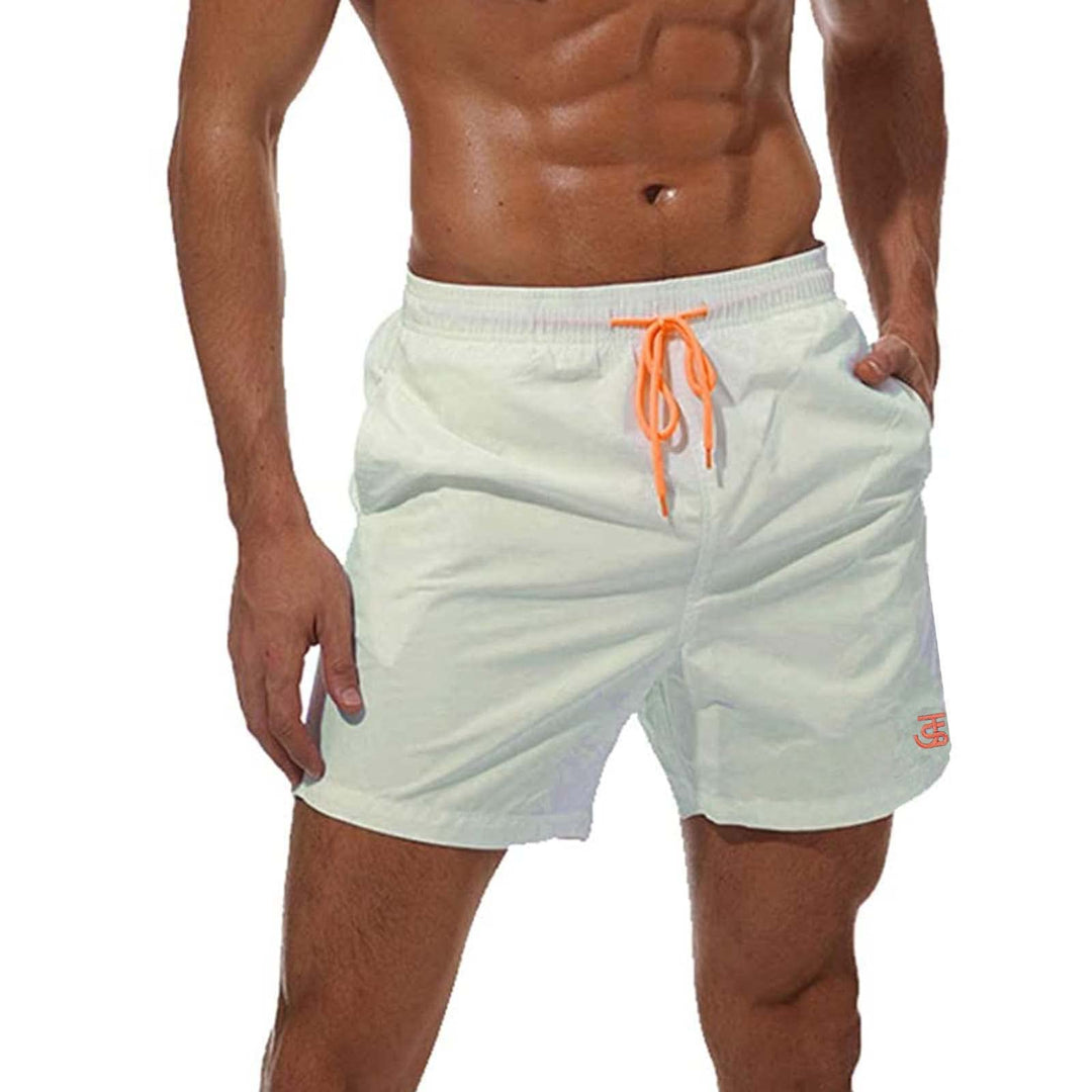 JustSun Badehose Herren Schnelltrocknend Boardshorts mit Mesh-Futter und Verstellbarem Tunnelzug L W