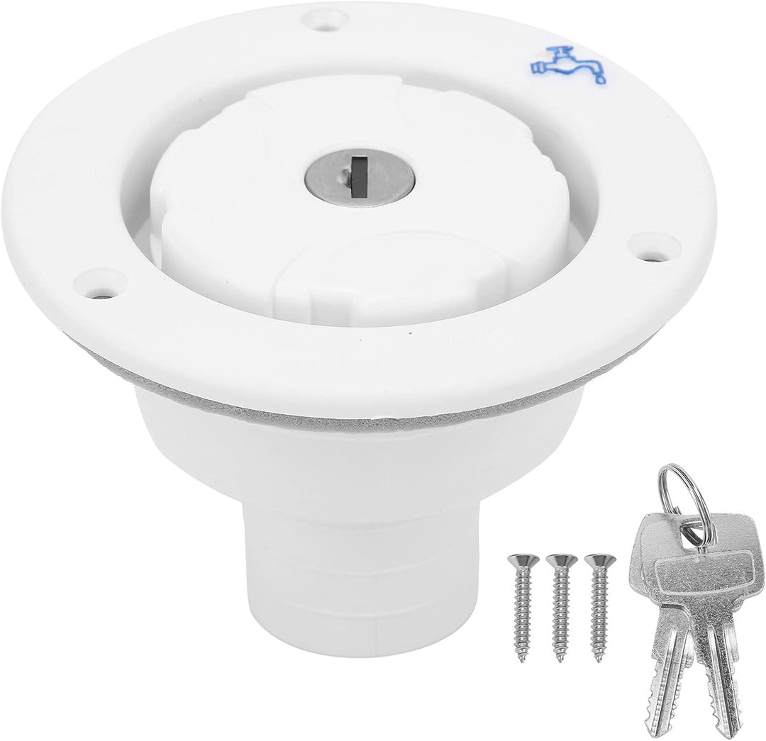 Tankdeckel 85mm Wassertankdeckel mit 2 Schlüsseln Auslaufsicherer Wasser Diesel Trinkwasser Wasserde
