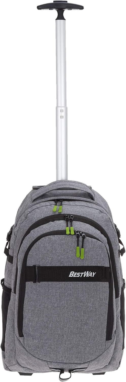 Bestway Trolley Schulrucksack Schultrolley 2 Teile Set Packer Evo inklusive Regenhülle 40244 (Dark S