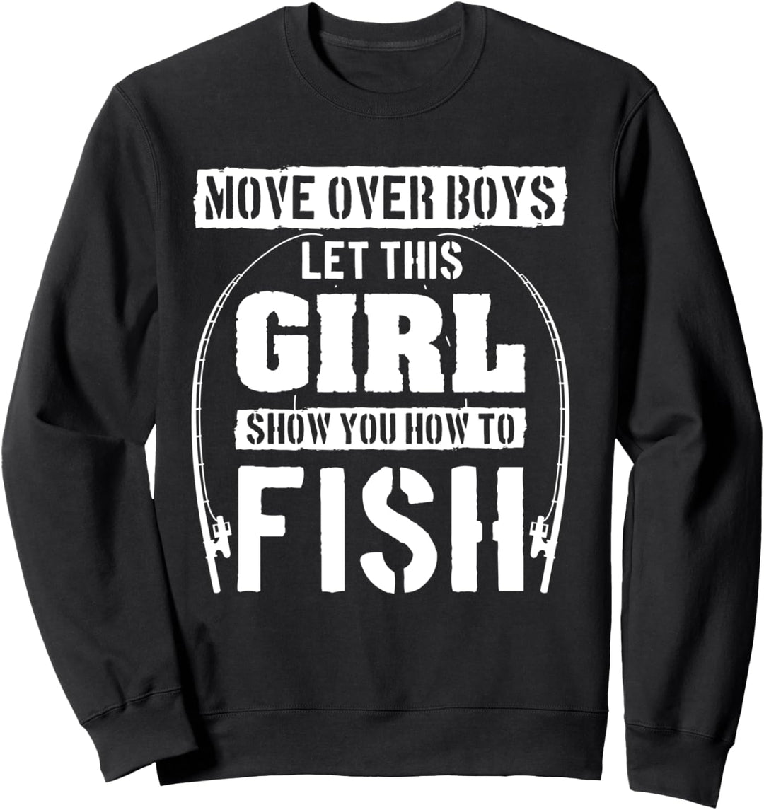 Fischerin & Anglerin Ich Angle Wie Ein Mädchen Sweatshirt