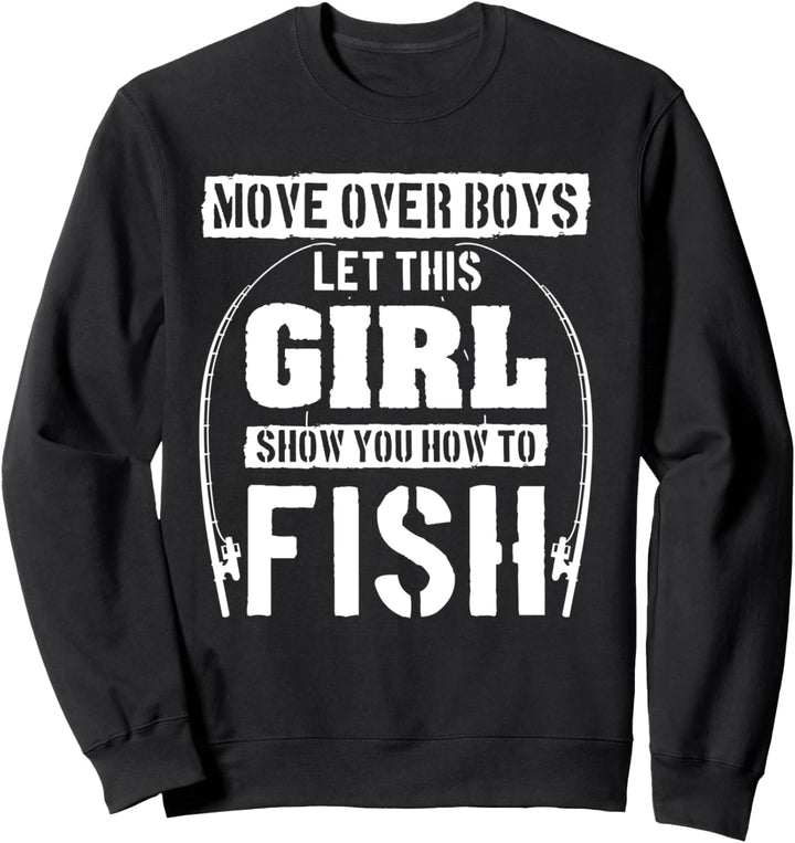 Fischerin & Anglerin Ich Angle Wie Ein Mädchen Sweatshirt