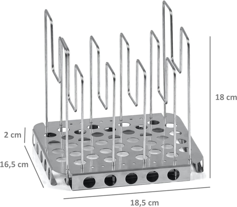 Mahlzeit Sous Vide Gitter aus Edelstahl | inkl. 6 Halterungen | Verstellbar Professionelles Gestell