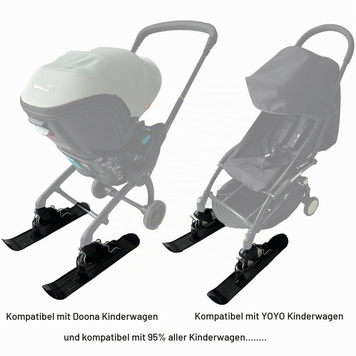 Universal Skischild für Kinderwagen und Trolleys für Haustiere, Schneewagen- oder Strandgleiter, Ski
