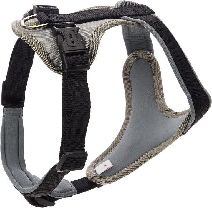 HUNTER NEOPREN Hundegeschirr, Nylon, gepolstert mit Neopren, M/1 53 - 65 cm, schwarz/grau schwarz/gr