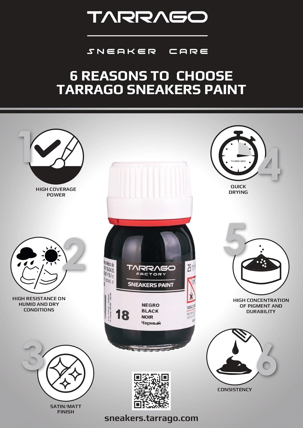 Tarrago color Sneaker Paint Special Effect Cool Iridiscent 952, 25 ml bottle, with brush and sponge,