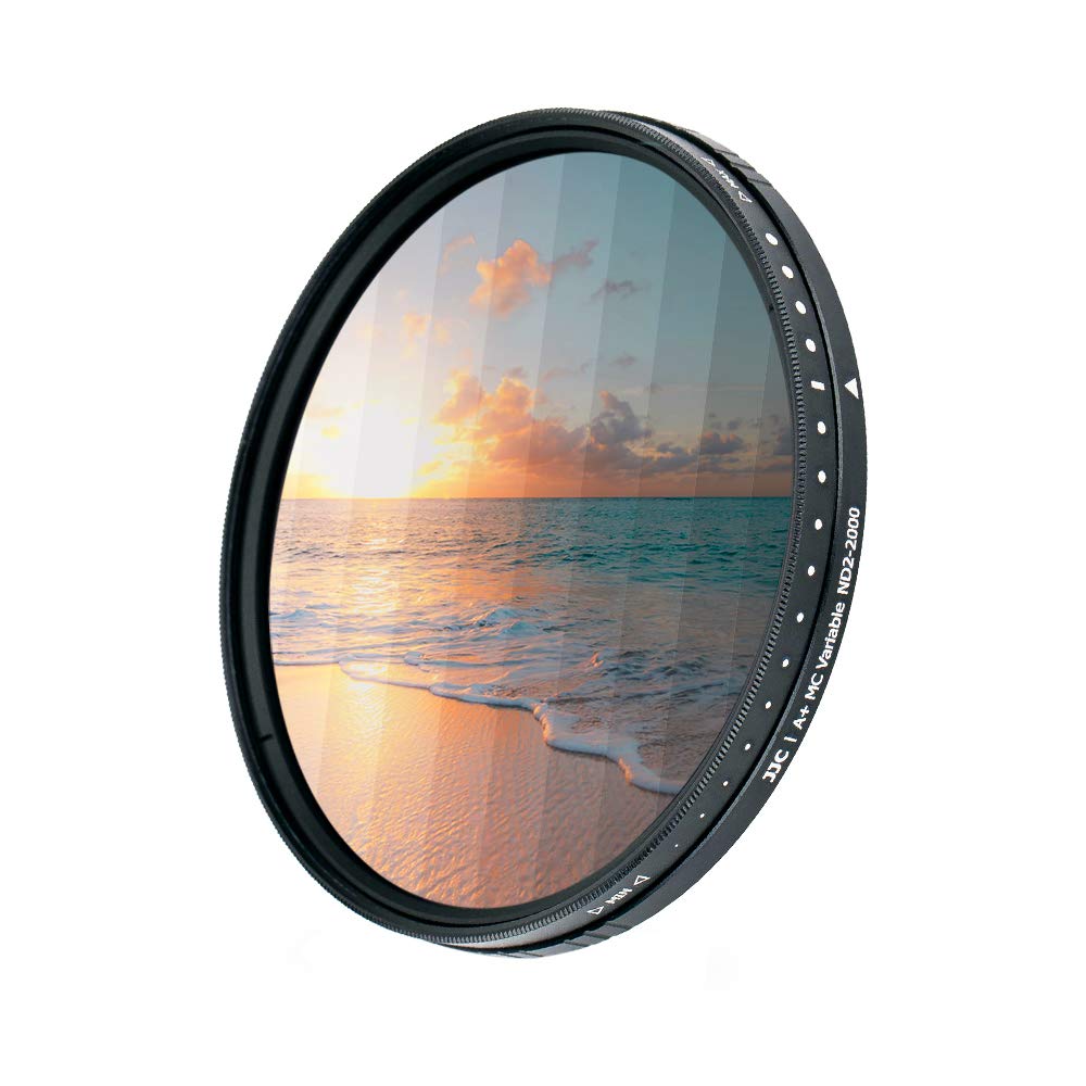 JJC 55 mm Variabler ND-Filter (ND2 - ND2000), Verstellbarer Graufilter, 18-lagige Beschichtung, HD-o