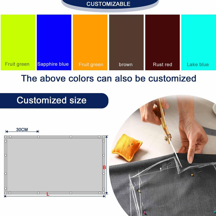 MENGH Balkon Sichtschutz (315 Grössen 6 Farben) Balkonabdeckung Balkonsichtschutz blickdichte Wind-