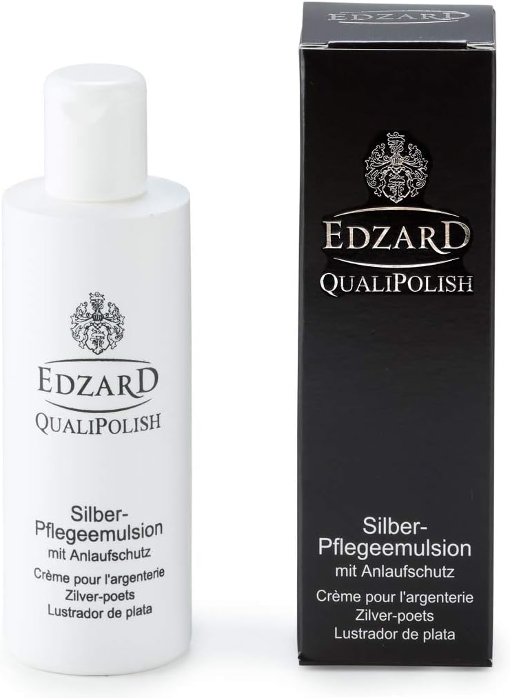 EDZARD QualiPolish® Silber Pflege Emulsion (125 ml) Reiniger für Schmuck, Münzen & Besteck aus Messi