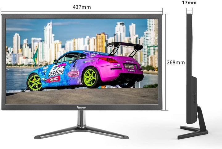 19 Zoll PC Monitor, Prechen Monitor 1440 * 900 mit HDMI- und VGA-Schnittstellen, 60 Hz, Helligkeit 2