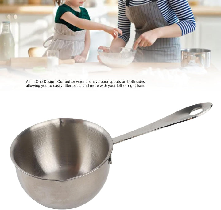 Butterwärmer-Topf, Mini-Edelstahl-All-in-One-Topf, Kleiner Topf mit Flachem Induktionsboden, Kochwer