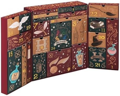 Harry Potter Hogwarts 24-Tage-Premium-Adventskalender – offiziell lizenzierte saisonale Dekoration f