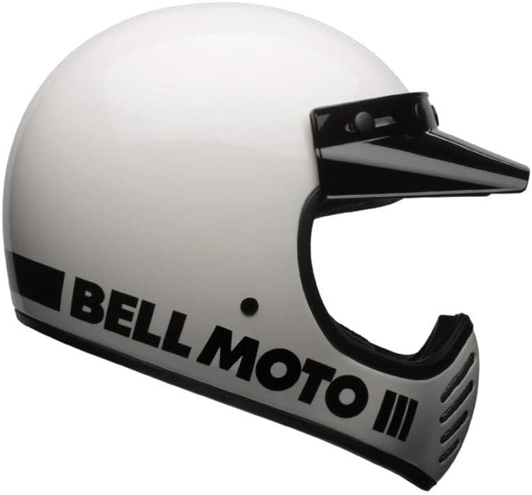 BELL Moto-3 Classic Endurohelm (weiss), L (59)