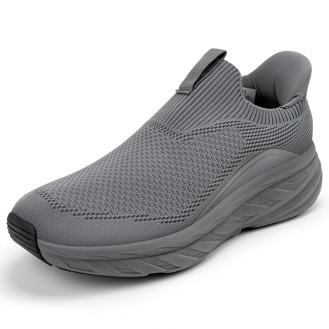 Sosenfer Herren Slip On Sneaker Ohne Schnürsenkel Mesh Atmungsaktiv 1646 Dunkelgrau 46 EU, 1646 Dunk