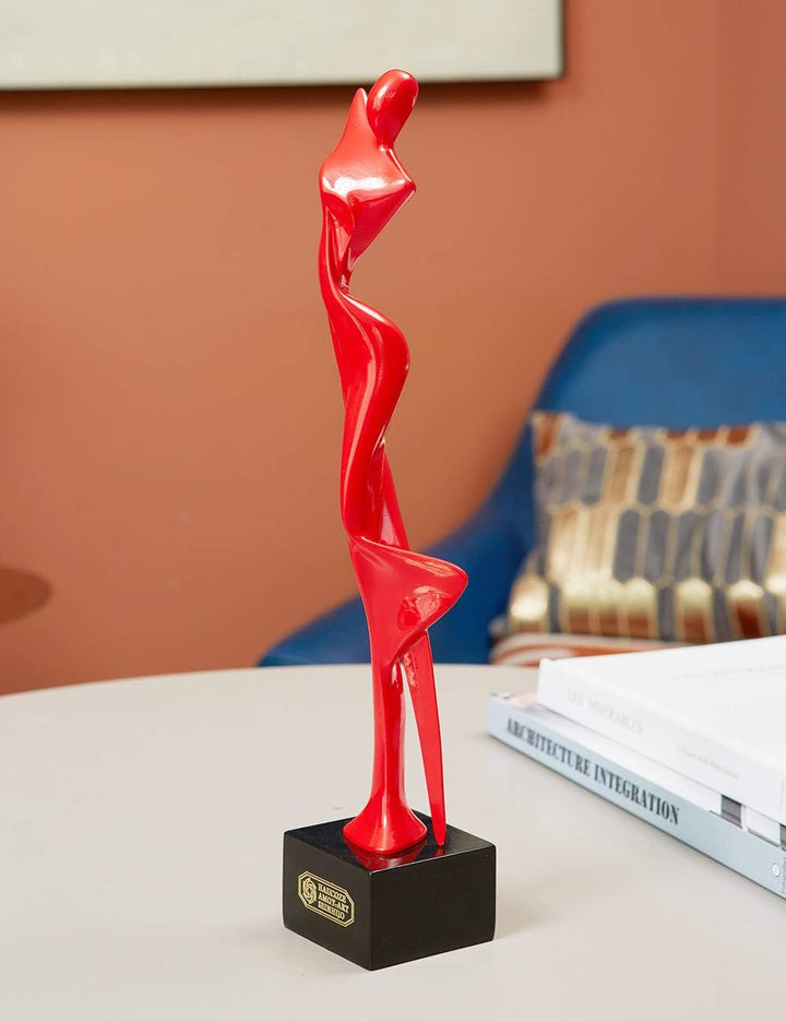 NENBOLEC Frau Statue Figuren Modern Arts Skulptur Yoga Geschenk Mädchen Dekor Wohnzimmer Kunst Polyr