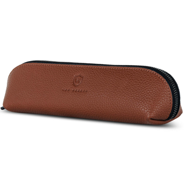 VON HEESEN® Echtleder Federmäppchen Leder Federmappe Etui für Stifte Mäppchen Schule Federtasche Uni