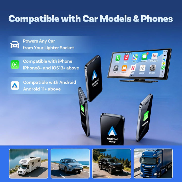 Ottocast Ottoscreen AI, 11,4 Zoll Carplay Display kompatibel mit Netflix/YouTube, Carplay Android Au