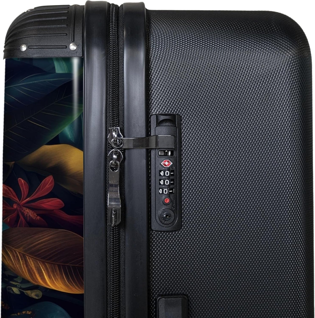 NoBoringSuitcases.com® Koffer XL Gross 77x51.5x28 cm Hartschale Reisekoffer 4 Rollen Leicht Koffer T