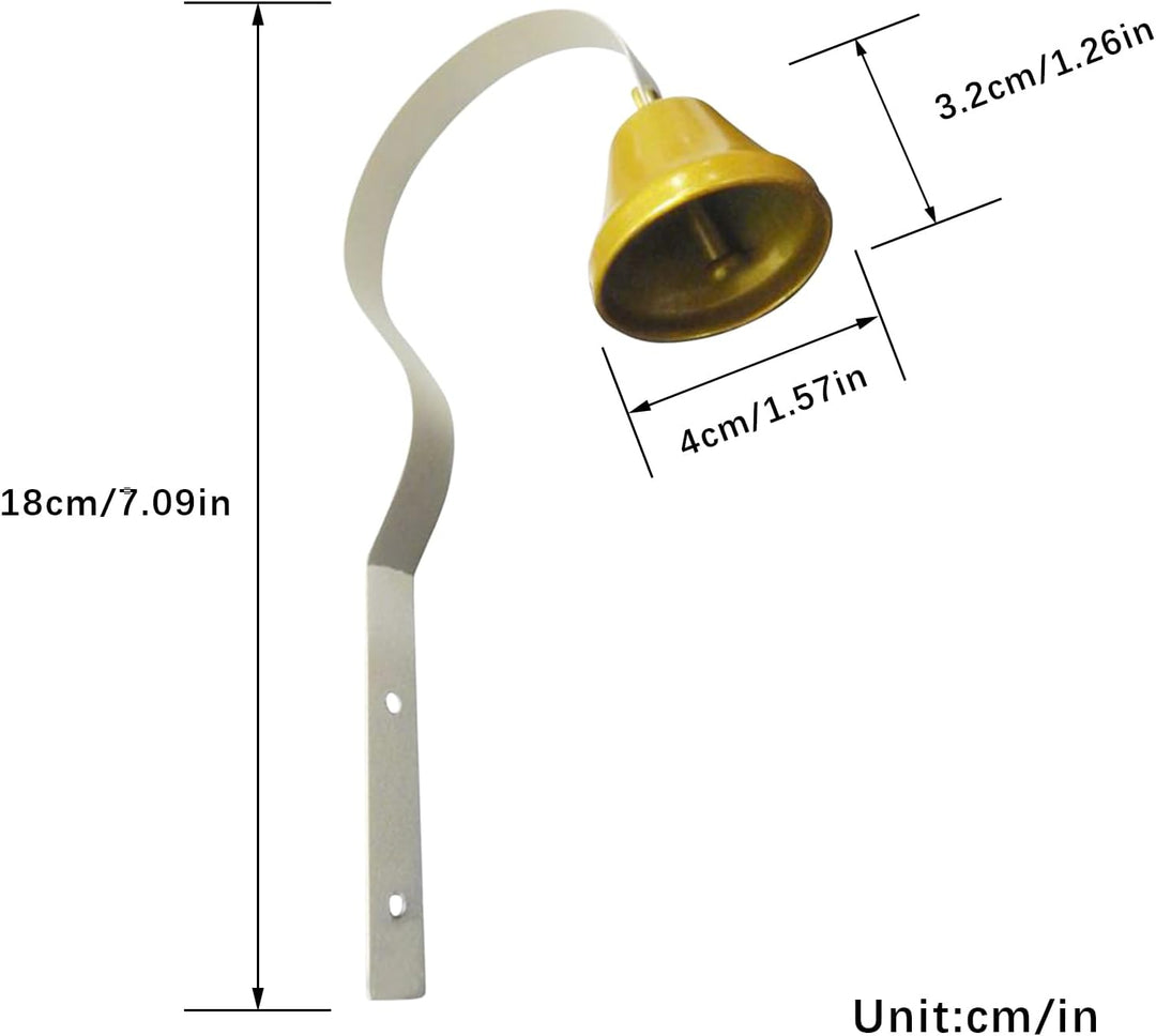 2 Stück Ladenbesitzer Glocke, Hundetraining Glocke Metall Türglocke Warnung Anruf Retro Dekoration,