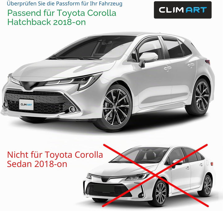 CLIM ART Windabweiser für/kompatible mit Toyota Corolla Schrägheck 2018-2026 -Integrierte Regenabwei