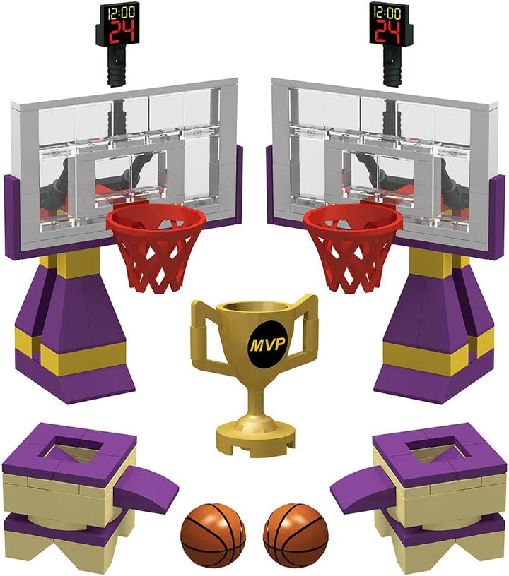 Building Block Bildung Spielzeug für Basketball Court Baseplates 5" X 10" (3-Pack) und Sets von 2 Ba