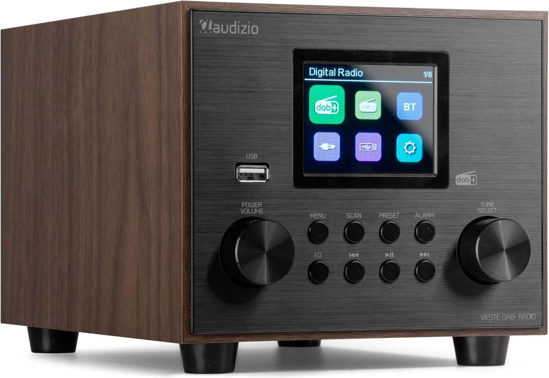 Audizio Vieste - DAB Radio mit Bluetooth, Digitalradio, 60 Watt Lautsprecher, DAB Plus Radio mit USB