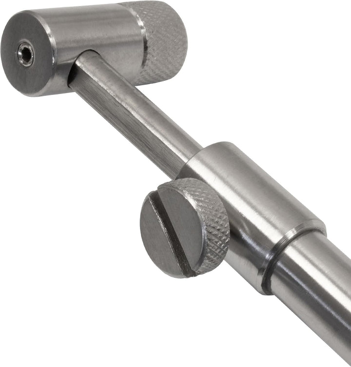 Angel Domäne Stainless Steel Buzzbars - Verstellbare Buzzer Bars 30-50cm für 3 Ruten (heavy - 1 Stüc