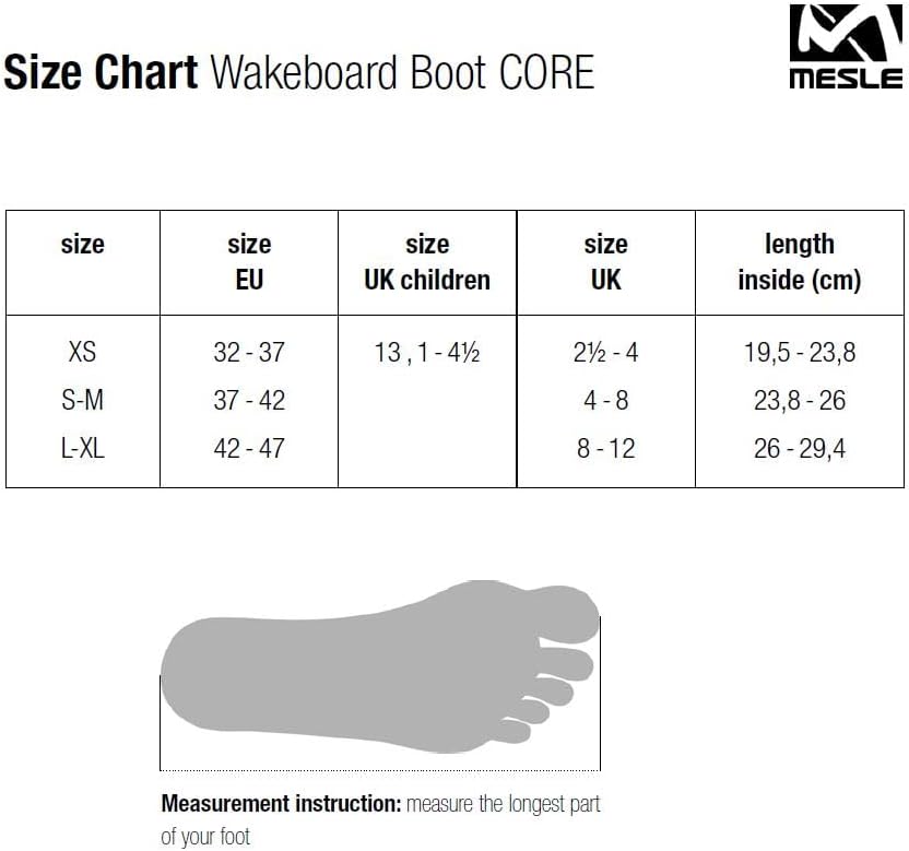 Mesle Wakeboard-Bindung Core, Open Toe Boots, Grösse 32-47 EU, Schuhe, schwarz L-XL, L-XL