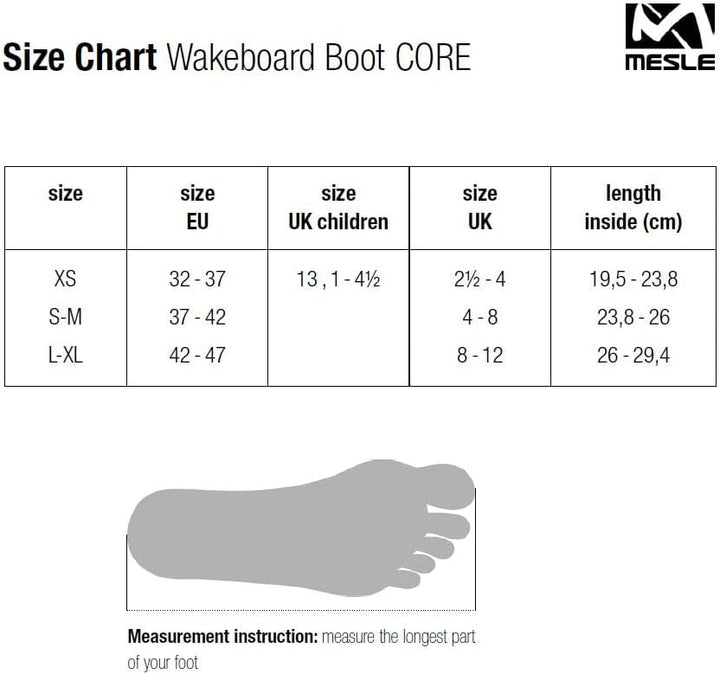 Mesle Wakeboard-Bindung Core, Open Toe Boots, Grösse 32-47 EU, Schuhe, schwarz L-XL, L-XL